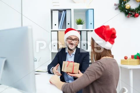 Surprise for colleague Stock Photos