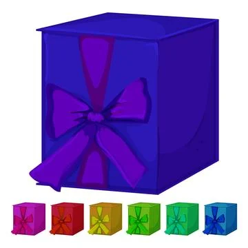 Surprise gift box cartoon vector graphic Stock Illustration