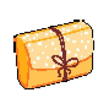 Surprise gift box pixel art vector illustration Stock Illustration