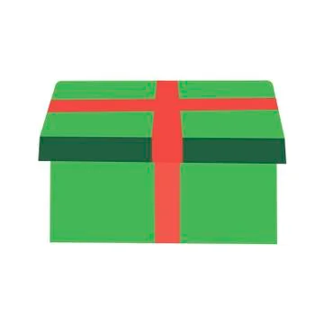 Surprise gift box on white background. Vector illustration in trendy flat style Stock Illustration