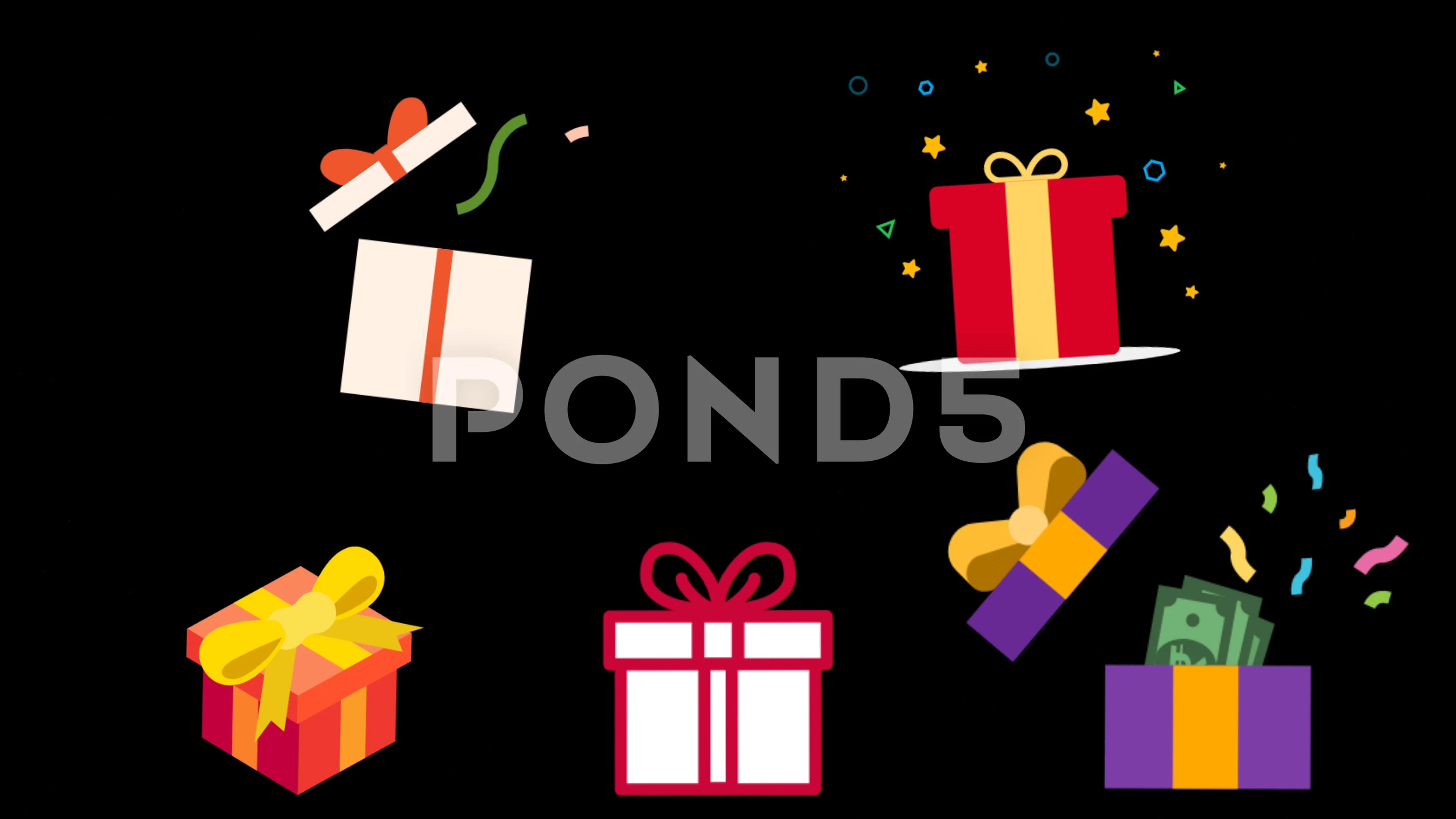 Gift Box Opening Animation Stock Footage Royalty Free Stock Videos Pond5