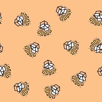 Surprise gift wow vector seamless pattern Stock Illustration