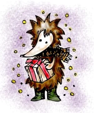 Surprise hedgehog Illustrazione stock