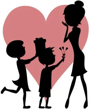 Surprise Mom! Stock Illustration