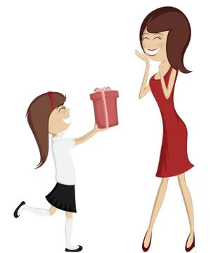 Surprise Mom! Stock Illustration