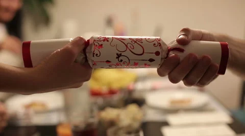 Surprise or nothing in the sweet. Two people pull the ends of the candy. Stock Footage 62848999