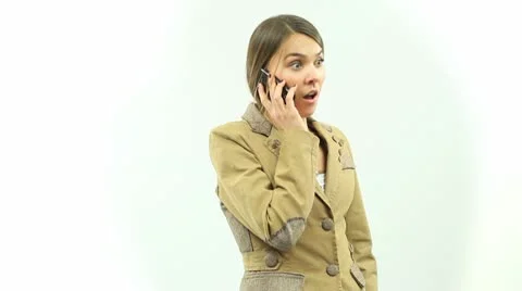Surprise over the phone Video stock 10717629
