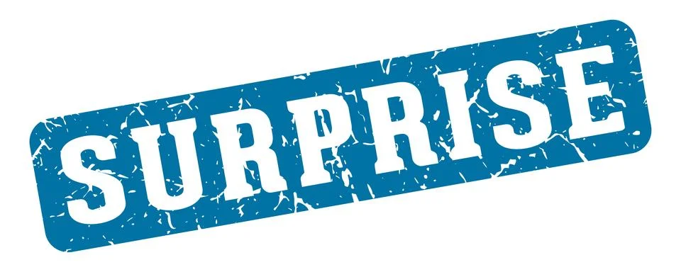 Surprise rectangular sign. surprise stamp Illustrazione stock