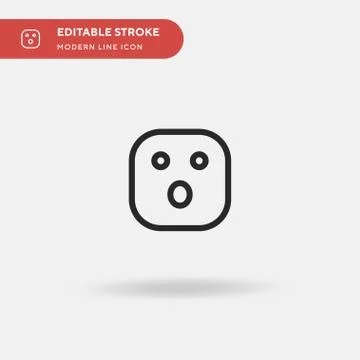 Surprise Simple vector icon. Illustration symbol design template for web mobi Illustrazione stock