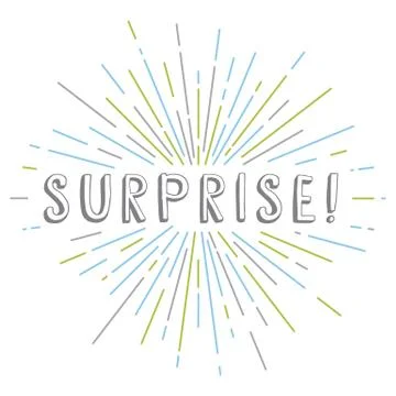 Surprise text sunrays retro theme イラスト素材