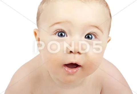 Surprised baby Stock Photos