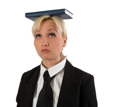 The surprised blonde. Stock Photos