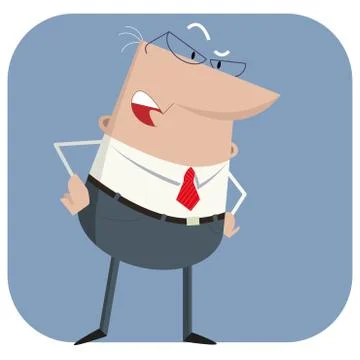 Surprised boss Stock Illustration