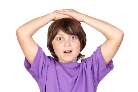 Surprised boy Stock Photos