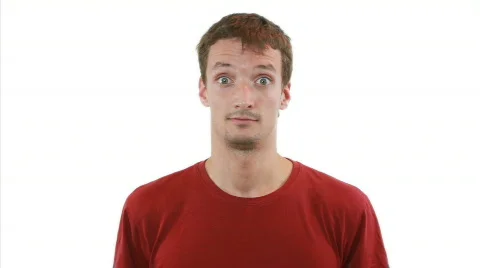 Surprised boy with white background Stockbeeldmateriaal 785551