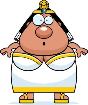 Surprised Cartoon Cleopatra Stock Illustration