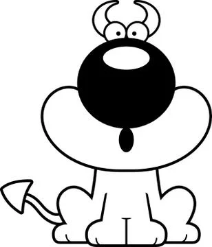 Surprised Cartoon Devil Stock Illustration