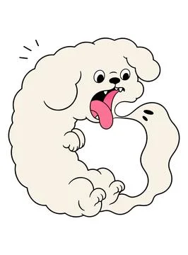 Surprised Cartoon Dog Stock Illustration