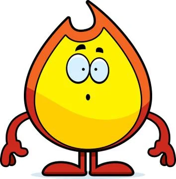 Surprised Cartoon Fire Stock Illustration