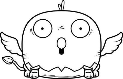 Surprised Cartoon Griffin Stock Illustration