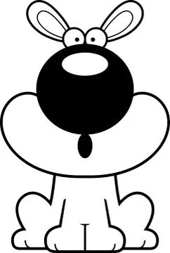 Surprised Cartoon Rabbit Stock Illustration