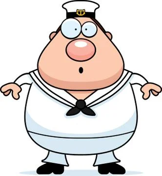 Surprised cartoon sailor Stock Illustration