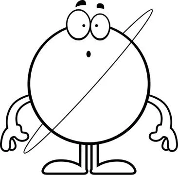 Surprised Cartoon Uranus Stock Illustration