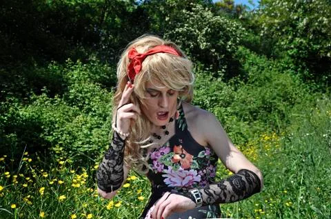 Surprised drag queen Stock Photos