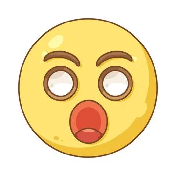 Surprised emoji face Stockillustratie