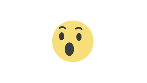 Surprised emoticon face motion 4k Stock Footage 145279008