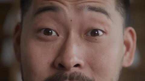 Surprised Eyes Extreme Close Up, Eyebrows raised Stock Footage 241347041