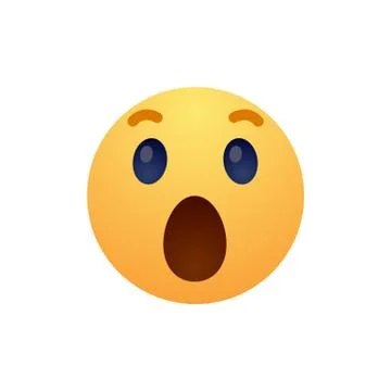 Surprised good emotion simple flat style vector illustration Stock Illustration