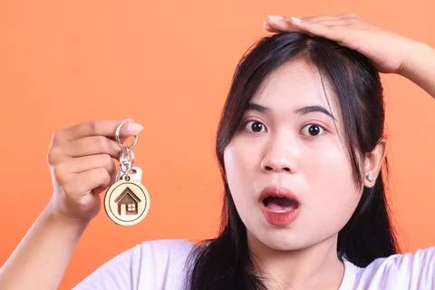 Surprised with house key Stock Photos