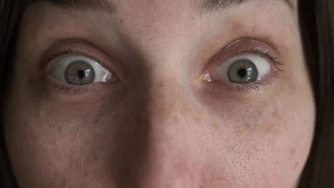 Surprised Human Eyes Close-Up. Video stock 327560206