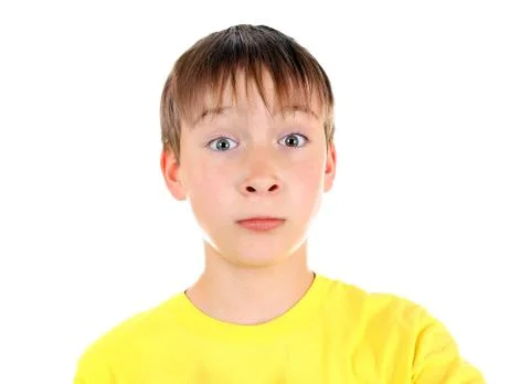 Surprised Kid Portrait Foto stock