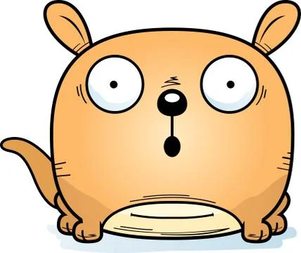 Surprised Little Kangaroo Stock Illustration
