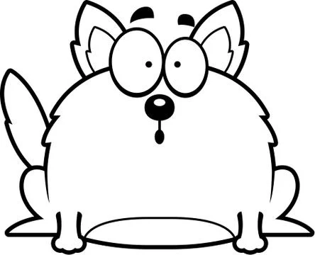 Surprised Little Wolf Stock Illustration