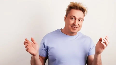 Surprised man with amazed wow expression. Excited guy, oh my god Stock Footage 234532263