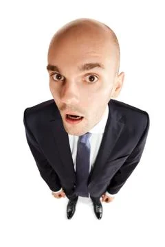 Surprised Man Looks Into Stock Photos