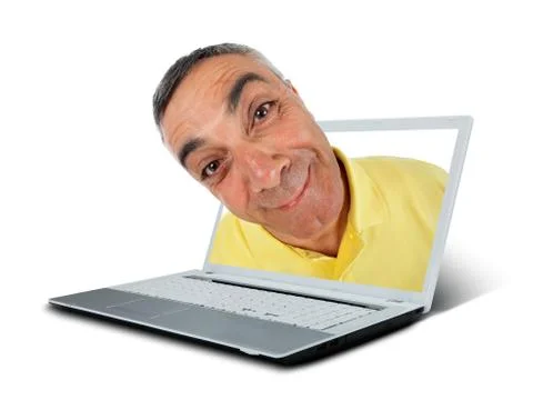 Surprised man with notebook and wow expression. Stock Illustration