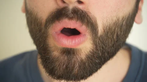 Surprised man, open mouth close up Stock Footage 260323328