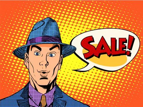 Surprised man sale bubble Stock Illustration