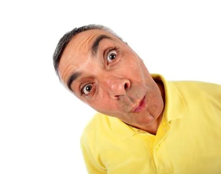 Surprised man with wow expression. Stock Photos