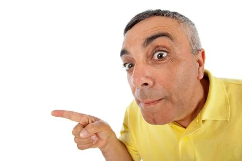 Surprised man with WOW expression. Stock Photos