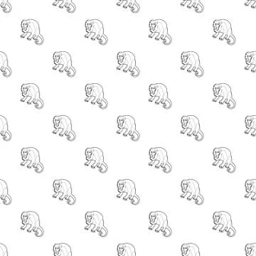 Surprised monkey pattern vector seamless Stock Illustration