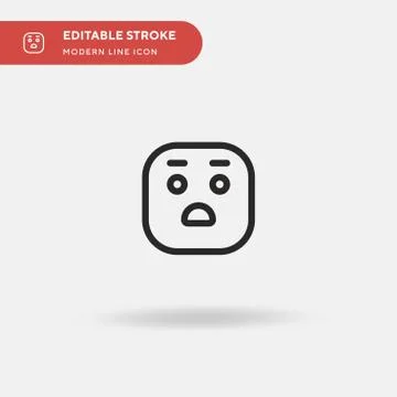 Surprised Simple vector icon. Illustration symbol design template for web mob Illustrazione stock