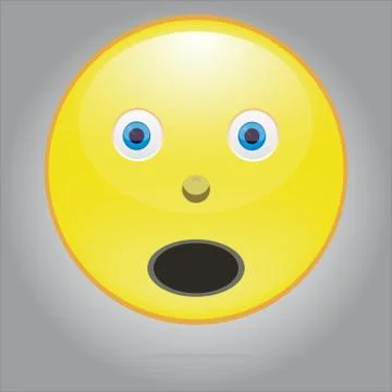 Surprised smile face vector illustration Stock Illustration