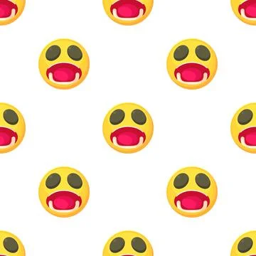 Surprised smiley pattern seamless vector Illustrazione stock