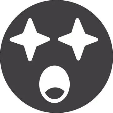 Surprised star face Stock Illustration
