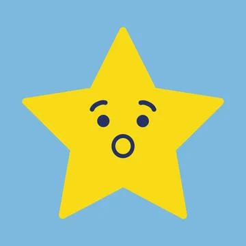 Surprised star reacts for educational content and social media Stock Illustration